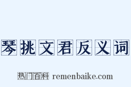 琴挑文君反义词是什么意思的图片